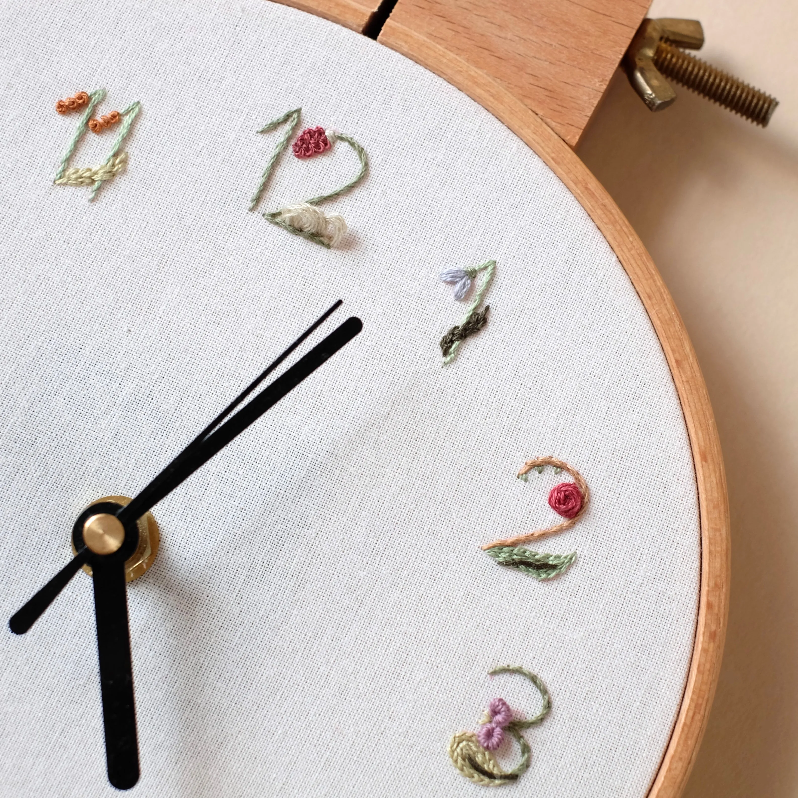 Floral Embroidery Clock - PDF Pattern