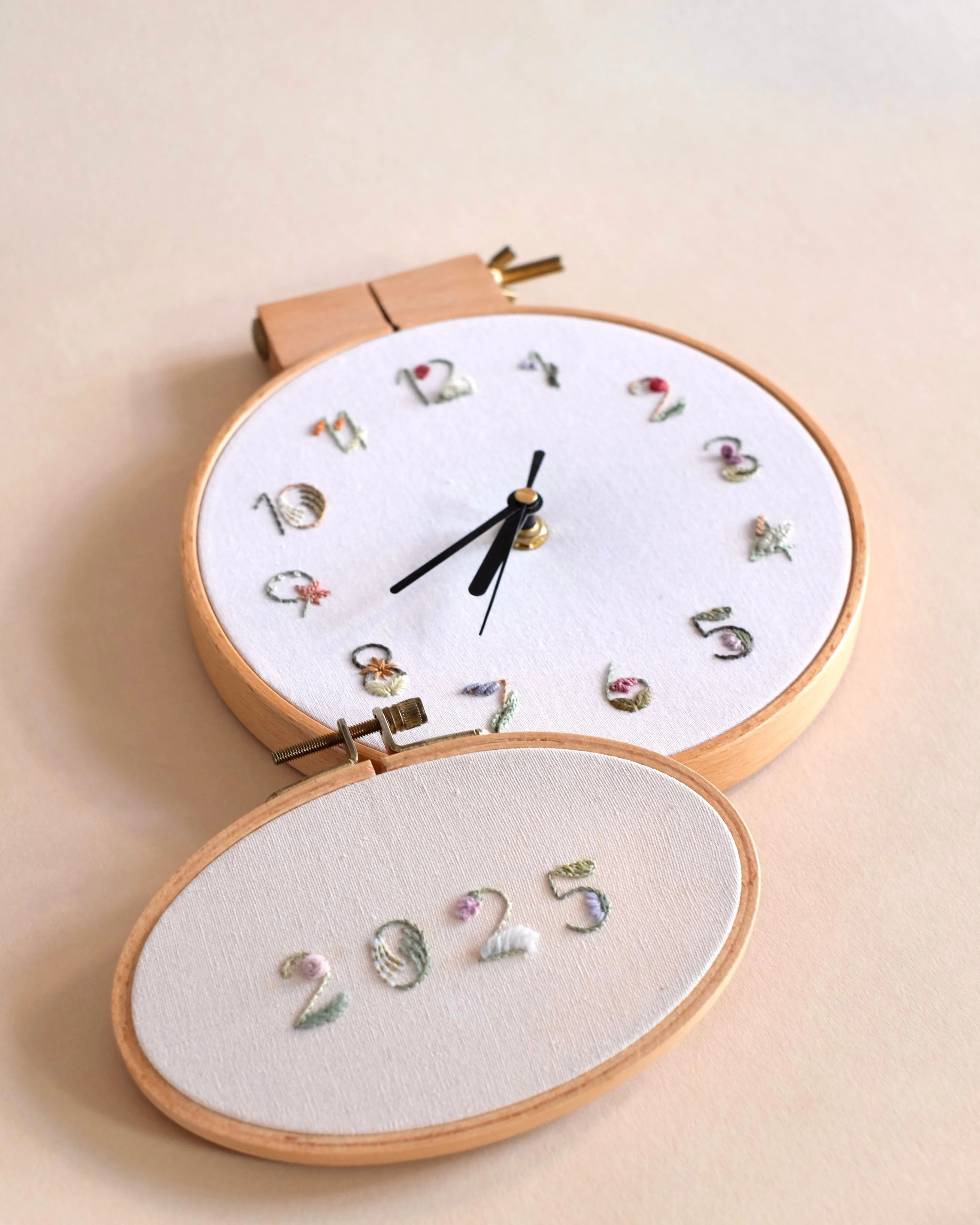 Floral Embroidery Clock - PDF Pattern