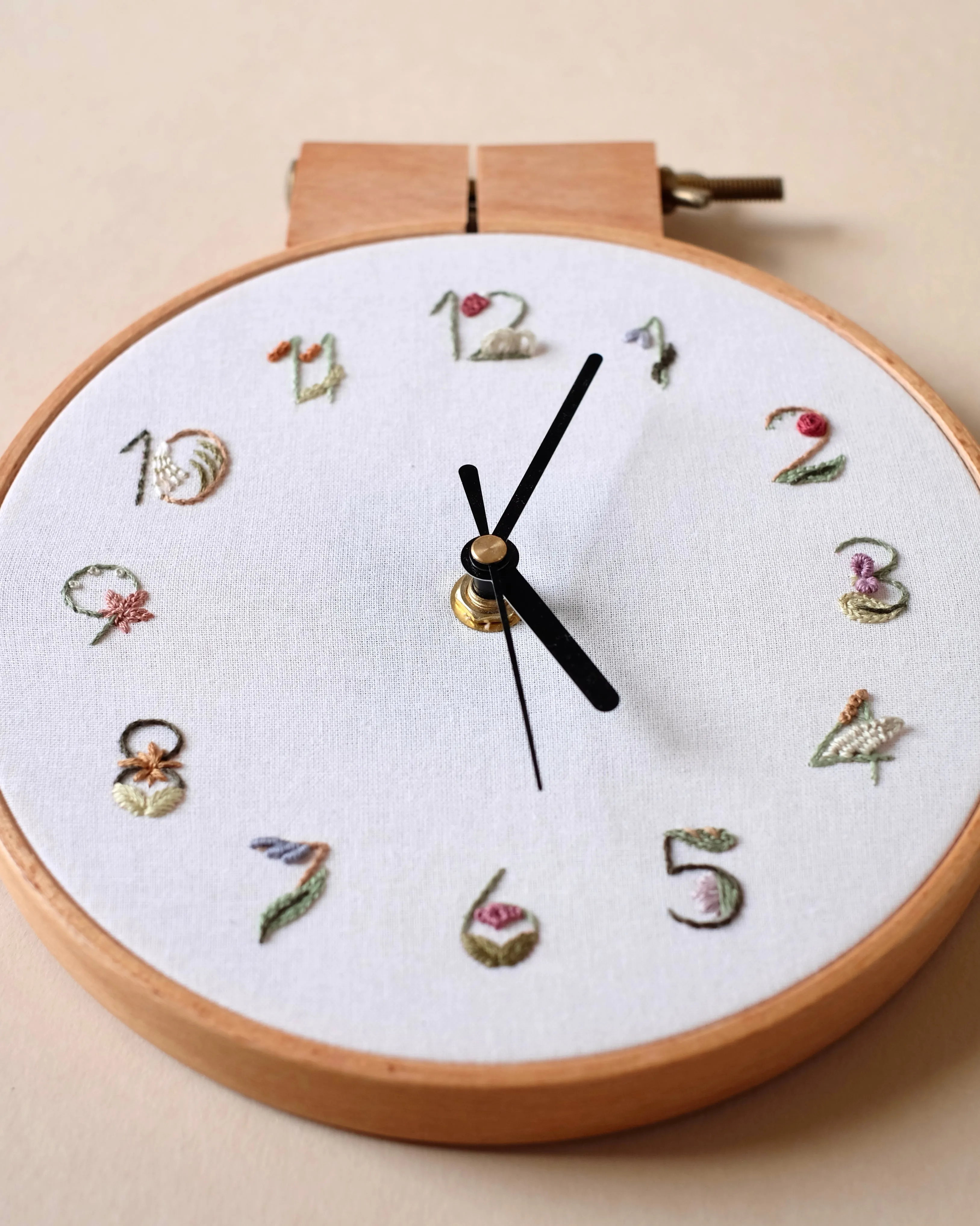 Floral Embroidery Clock - PDF Pattern