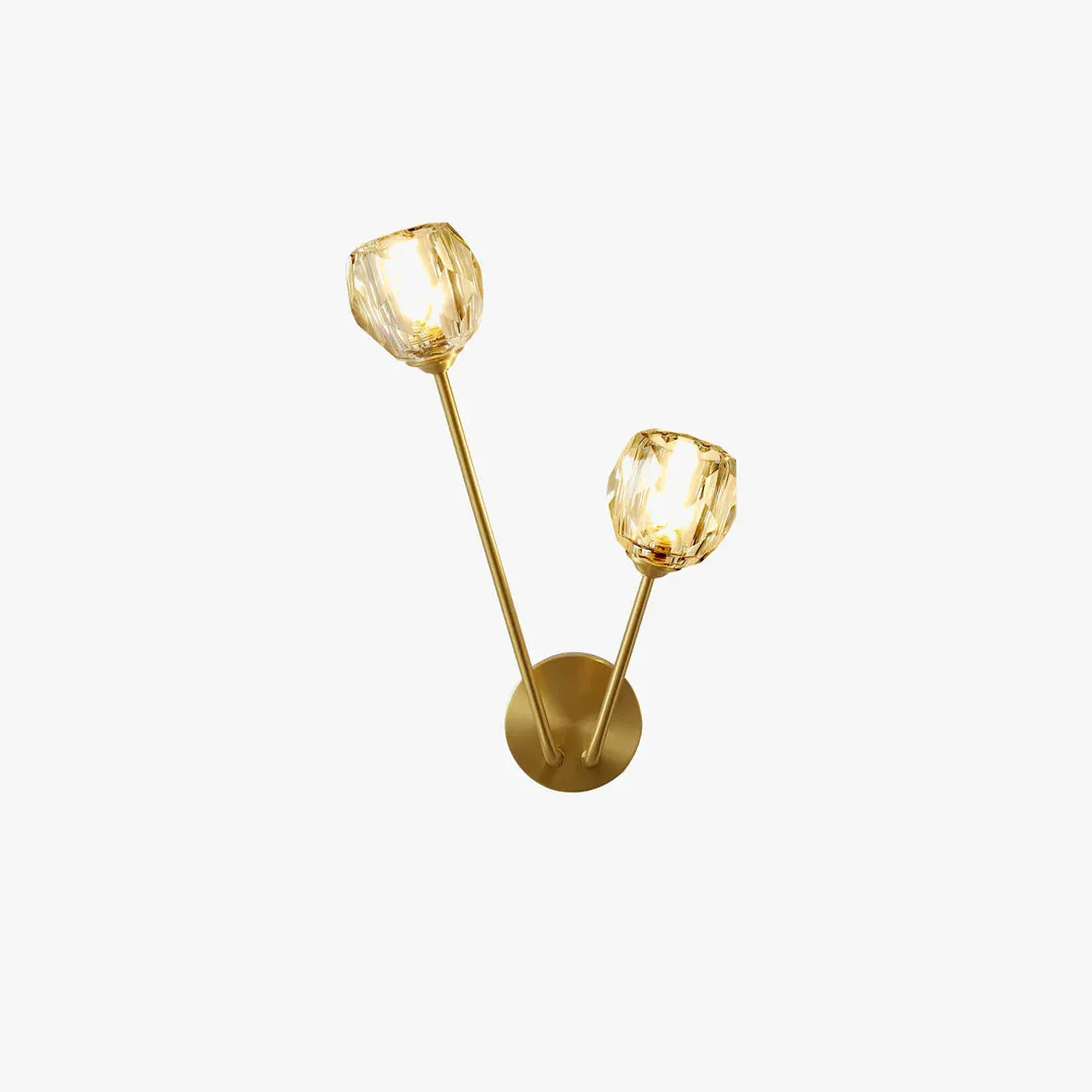 Flower Bulb Crystal Wall Lamp