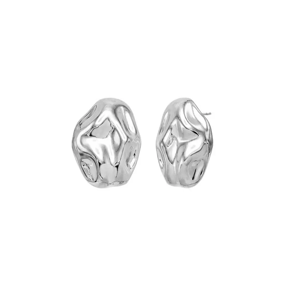 Fluid Pebble Stud Earring