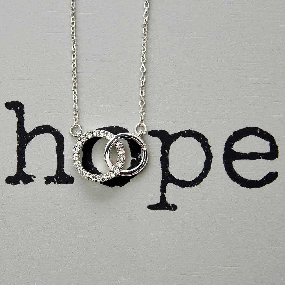 Follow your dreams-Perfect Pair Circle Necklace for Daughter, From Mom & Dad