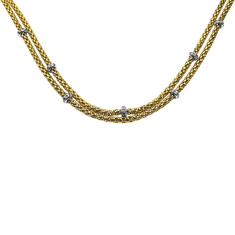 Fope Estate 18K Yellow & White Gold EKA Collection Diamond Necklace
