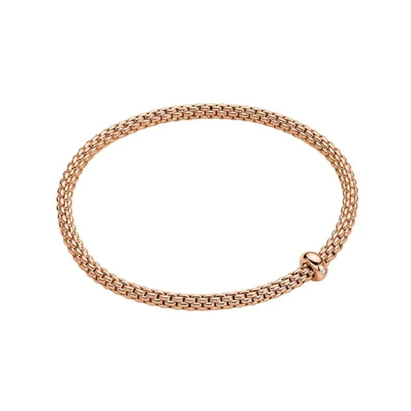 Fope Prima 18k Rose Gold Flex'it Bracelet - Size Small