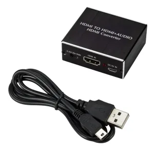 For HDMI Audio Video Converter Audio Splitter For HDMI To HDMI   3.5 AUDIO   SPDIF black