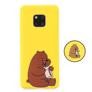 For HUAWEI MATE 20 pro Pure Color Phone Cover Cute Cartoon Phone Case Lightweight Soft TPU Phone Case with Matching Pattern Adjustable Bracket 8