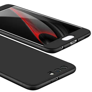 For HUAWEI P10 Plus Ultra Slim Back Cover Non-slip Shockproof 360 Degree Full Protective Case black