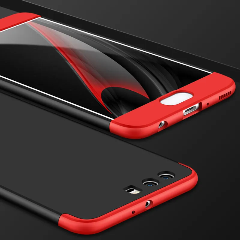 For HUAWEI P10 Plus Ultra Slim Back Cover Non-slip Shockproof 360 Degree Full Protective Case black