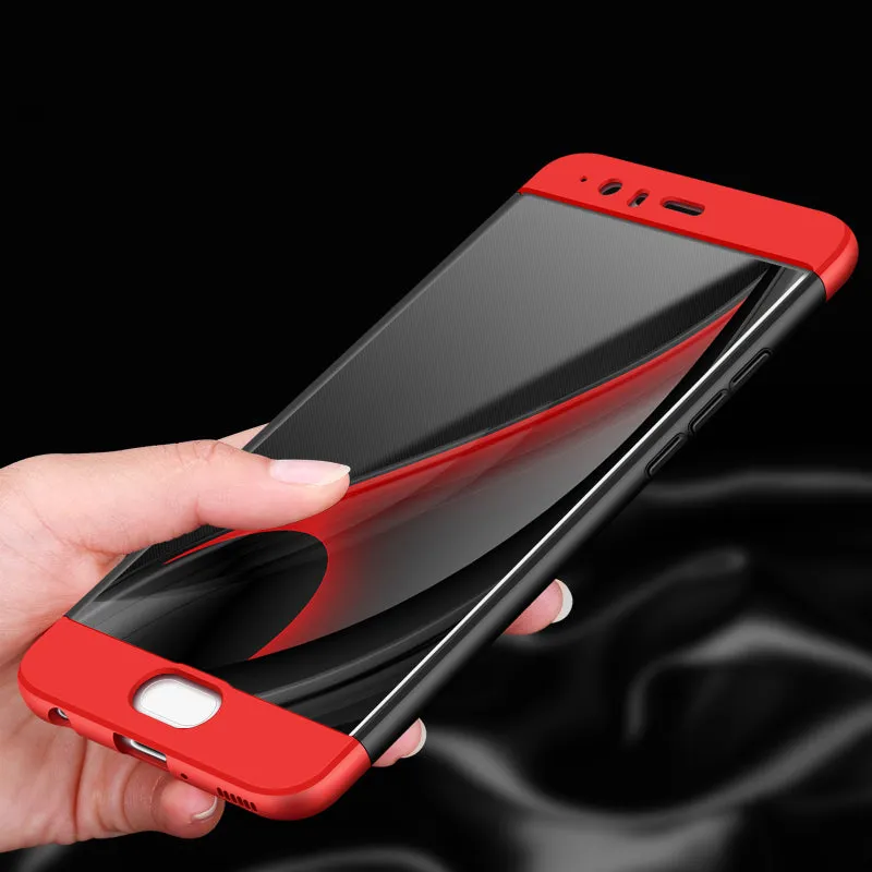 For HUAWEI P10 Plus Ultra Slim Back Cover Non-slip Shockproof 360 Degree Full Protective Case black