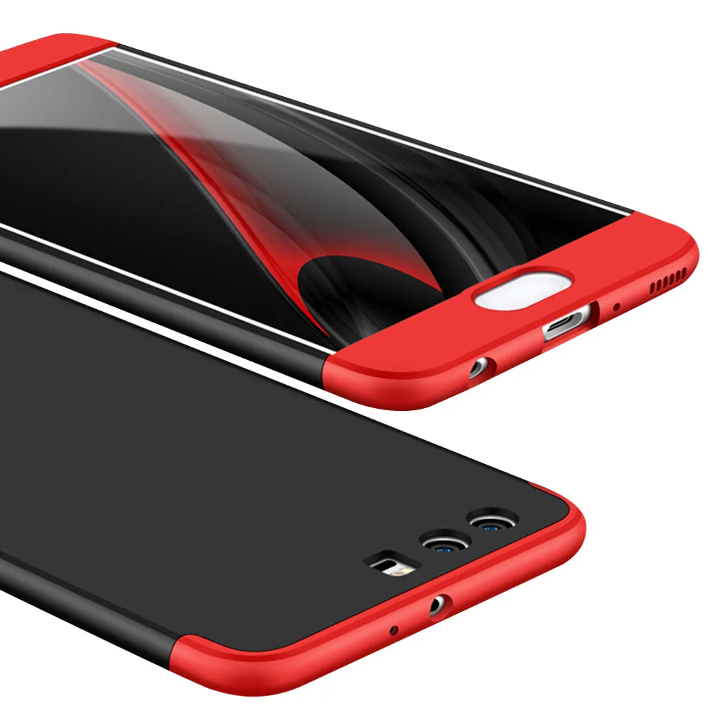 For HUAWEI P10 Plus Ultra Slim Back Cover Non-slip Shockproof 360 Degree Full Protective Case black