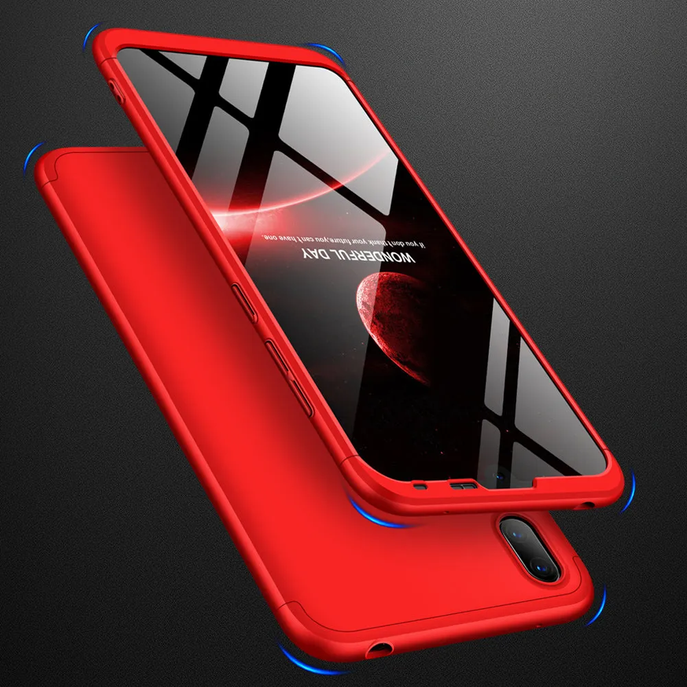 For HUAWEI Y7 pro 2019 Ultra Slim PC Back Cover Non-slip Shockproof 360 Degree Full Protective Case blue
