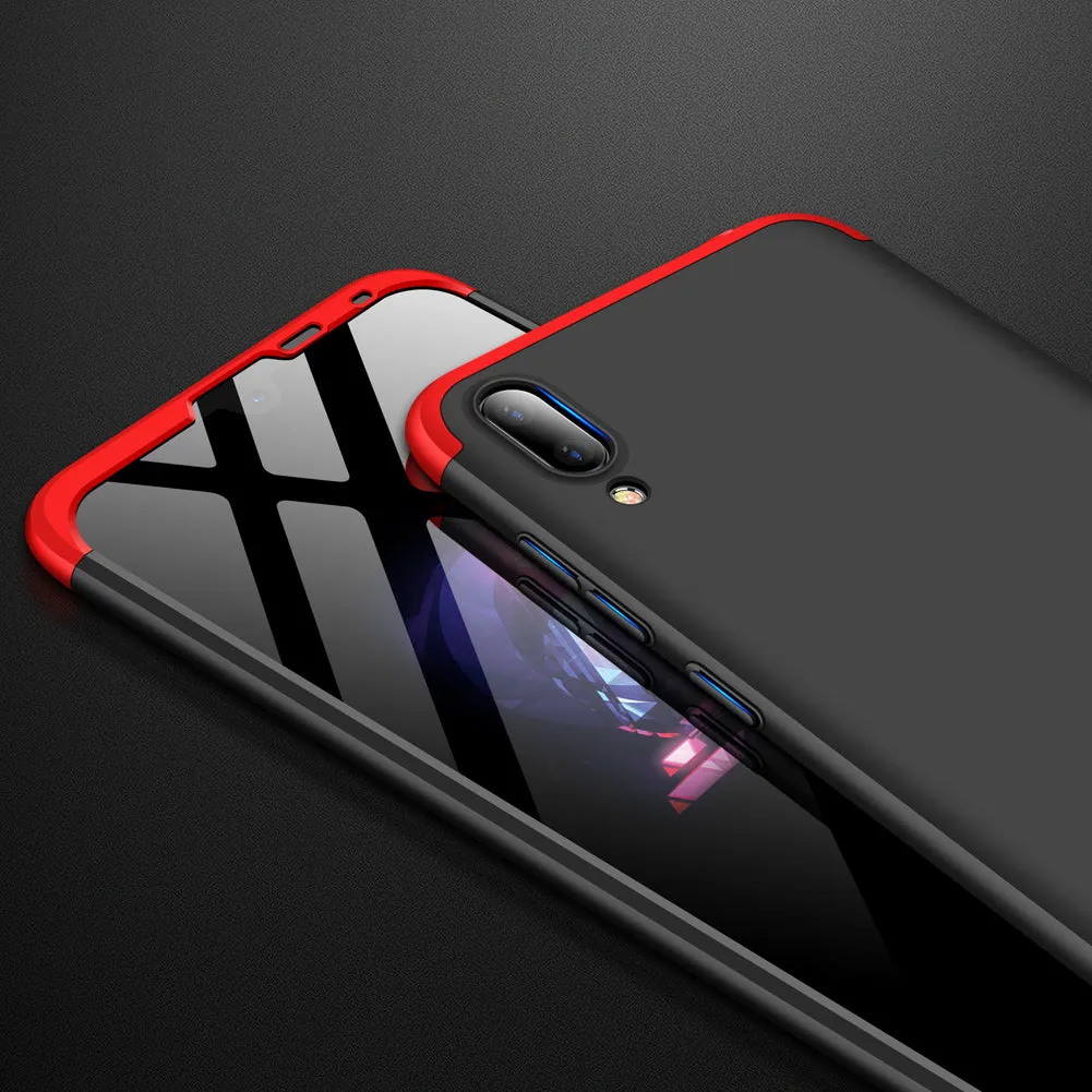 For HUAWEI Y7 pro 2019 Ultra Slim PC Back Cover Non-slip Shockproof 360 Degree Full Protective Case blue