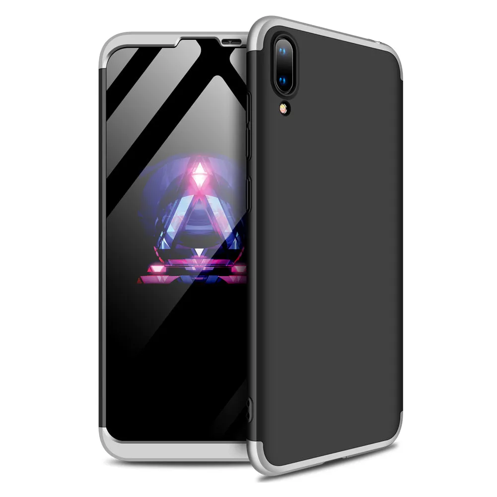 For HUAWEI Y7 pro 2019 Ultra Slim PC Back Cover Non-slip Shockproof 360 Degree Full Protective Case blue