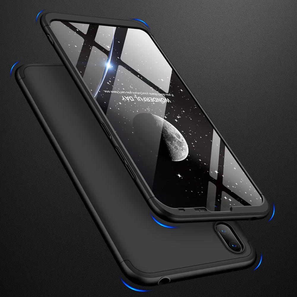 For HUAWEI Y7 pro 2019 Ultra Slim PC Back Cover Non-slip Shockproof 360 Degree Full Protective Case blue