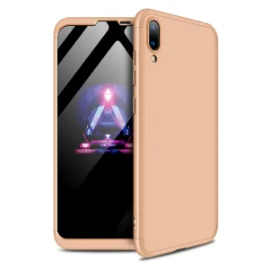 For HUAWEI Y7 pro 2019 Ultra Slim PC Back Cover Non-slip Shockproof 360 Degree Full Protective Case gold