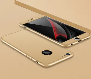 For iPhone 6/6S 3 in 1 360 Degree Non-slip Shockproof Full Protective Case Golden