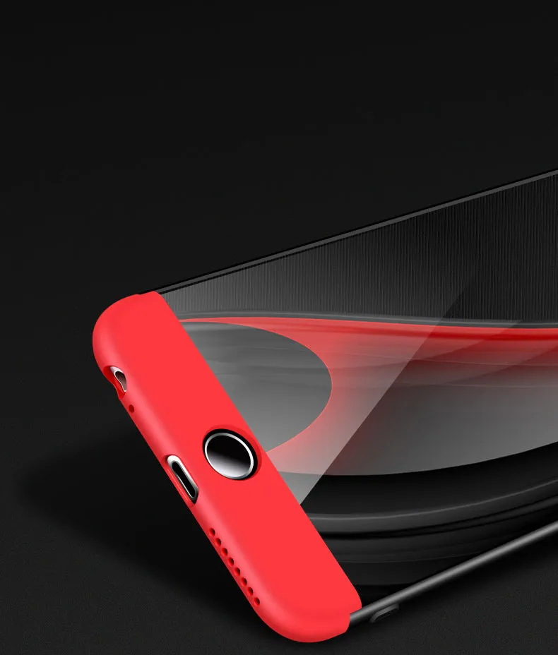 For iPhone 6/6S 3 in 1 360 Degree Non-slip Shockproof Full Protective Case Golden