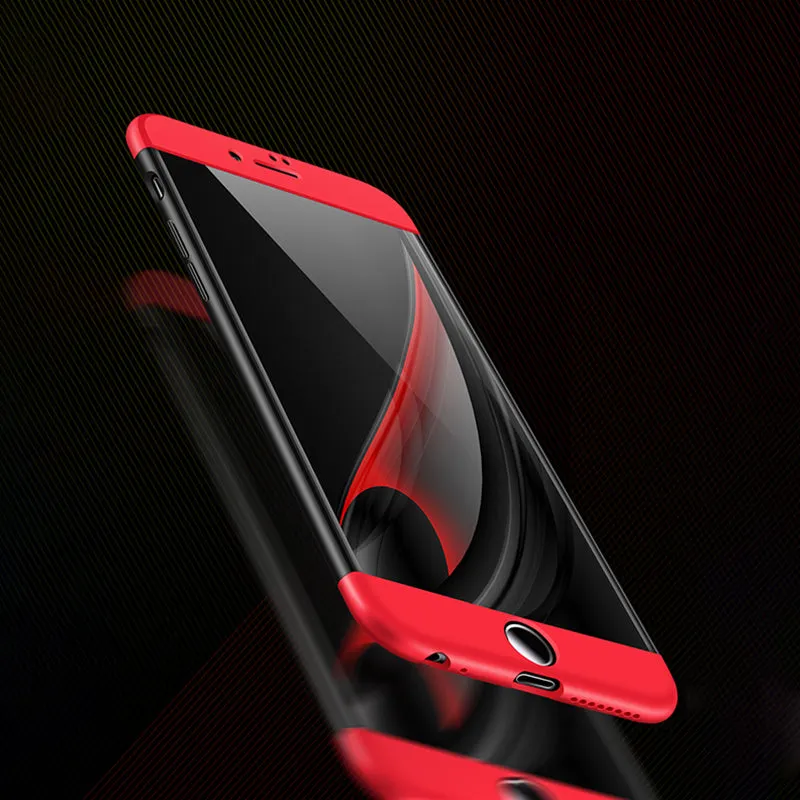 For iPhone 6/6S 3 in 1 360 Degree Non-slip Shockproof Full Protective Case Golden