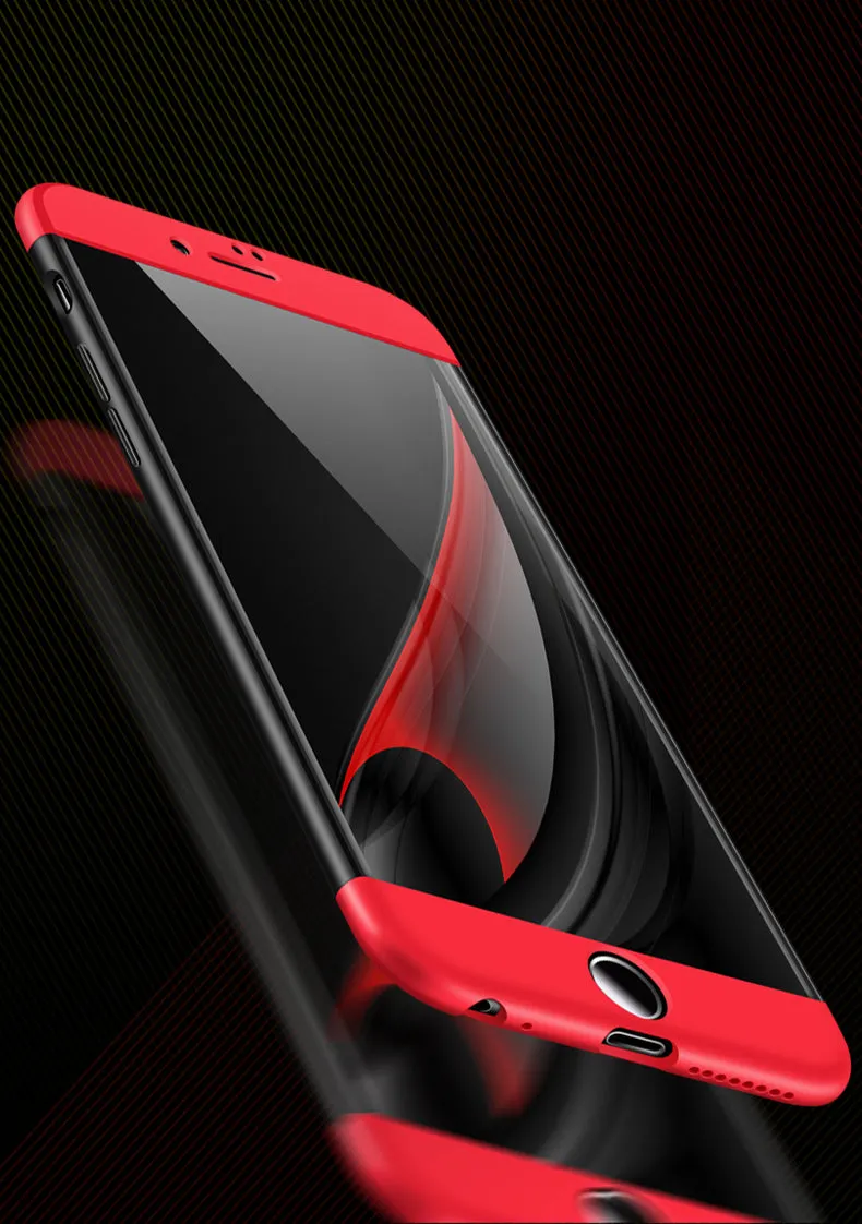 For iPhone 6/6S 3 in 1 360 Degree Non-slip Shockproof Full Protective Case Golden
