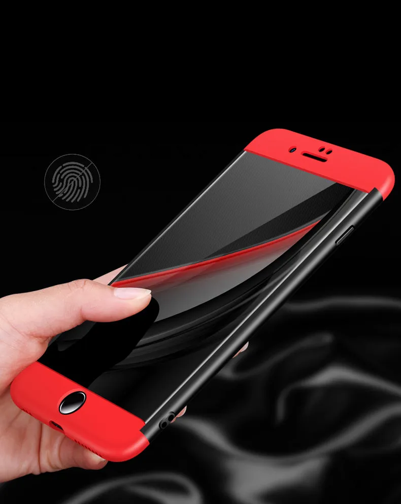 For iPhone 6/6S plus Slim 3 in 1 Hybrid Hard Case Full Body 360 Degree Protection Back Cover  Rose gold