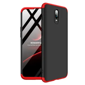 For ONE PLUS 6T 3 in 1 360 Degree Non-slip Shockproof Full Protective Case Red black red_ONE PLUS 6T