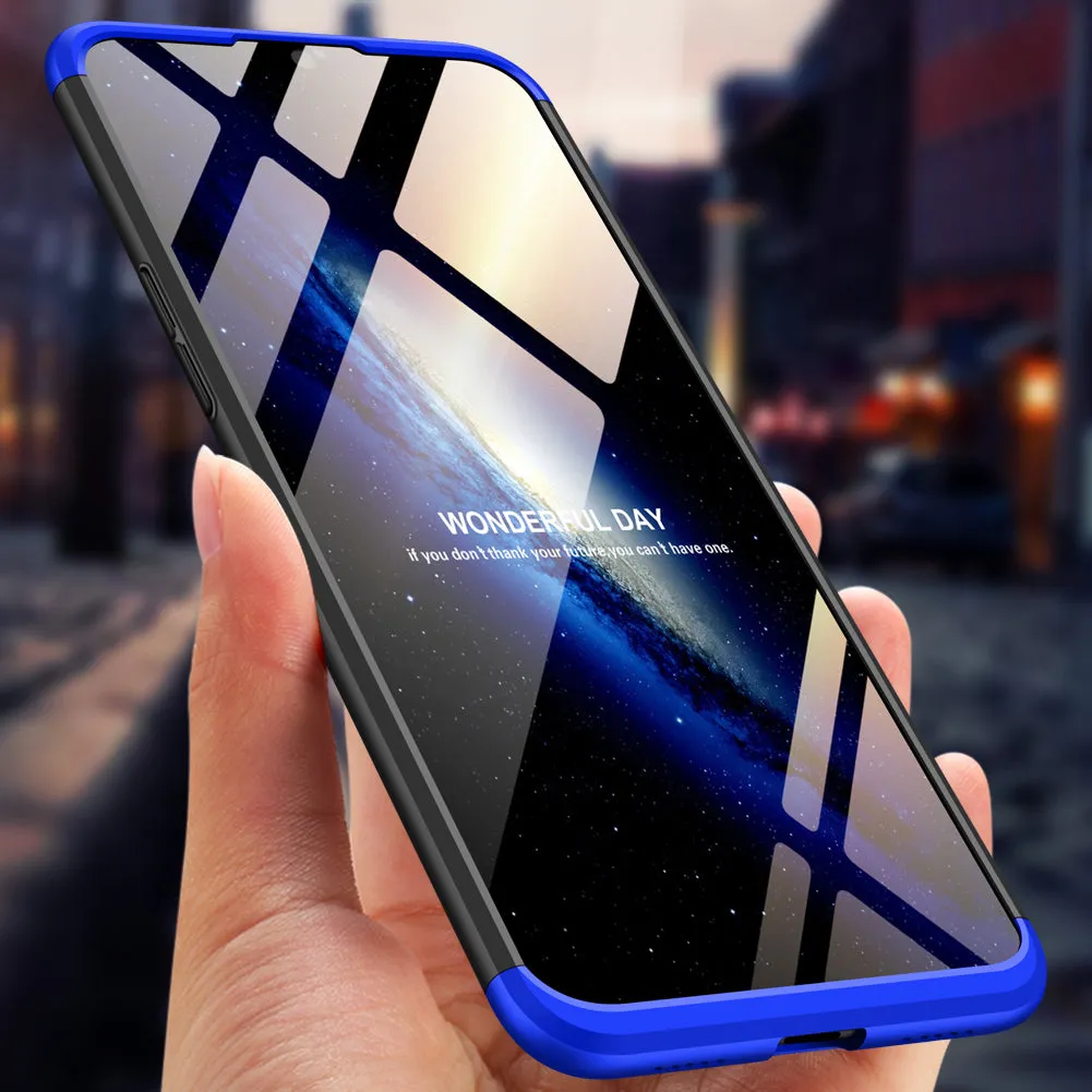 For ONE PLUS 6T 3 in 1 360 Degree Non-slip Shockproof Full Protective Case Red black red_ONE PLUS 6T