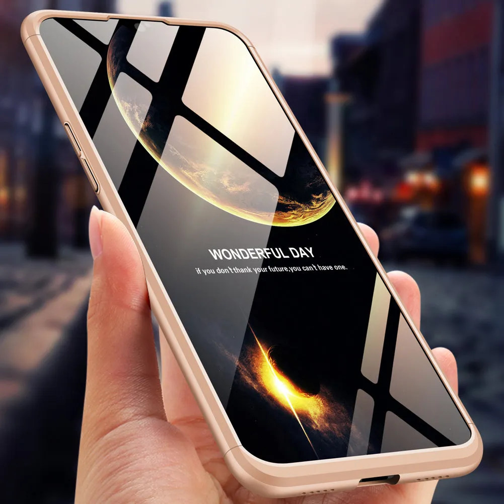 For ONE PLUS 6T 3 in 1 360 Degree Non-slip Shockproof Full Protective Case Red black red_ONE PLUS 6T
