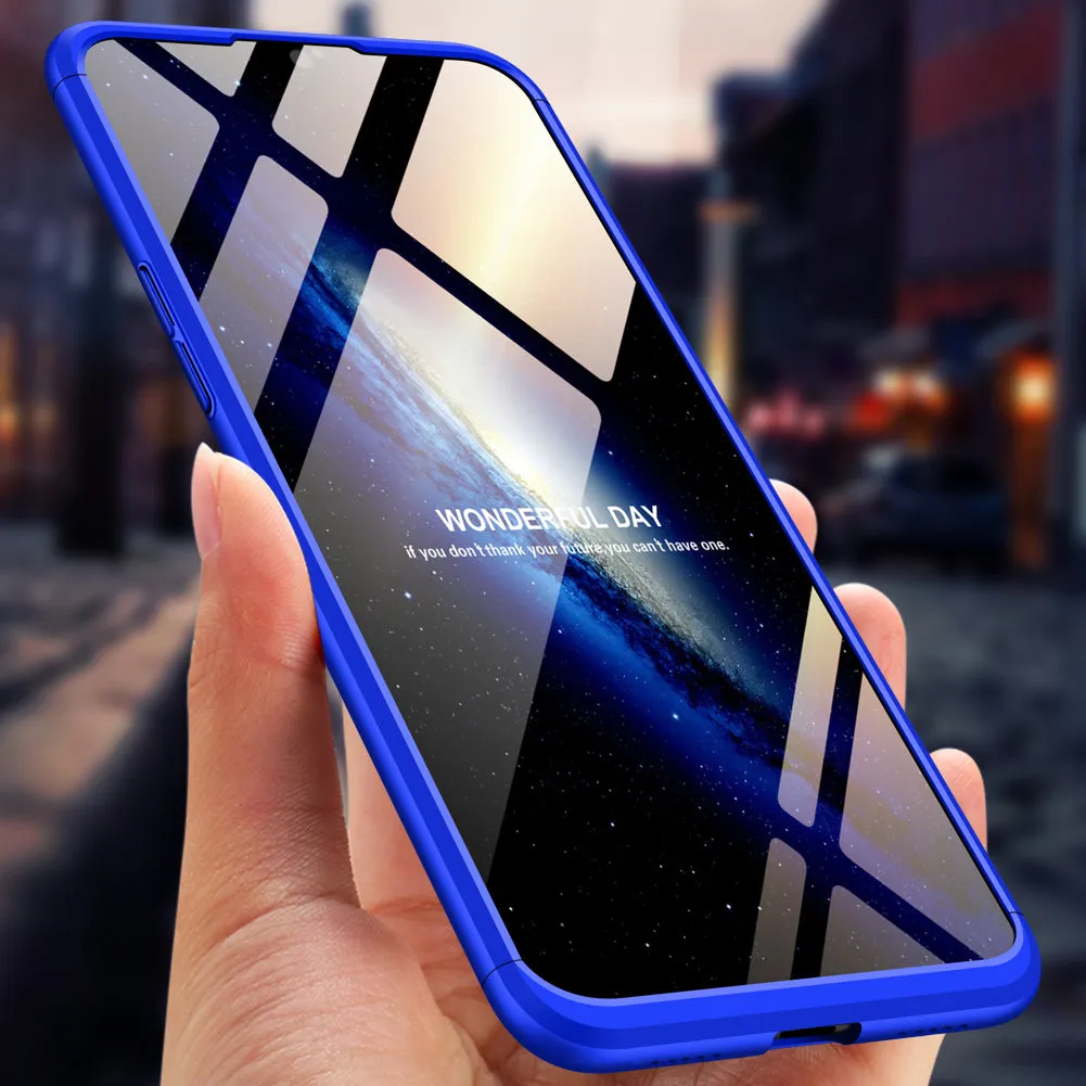 For ONE PLUS 6T 3 in 1 360 Degree Non-slip Shockproof Full Protective Case Red black red_ONE PLUS 6T