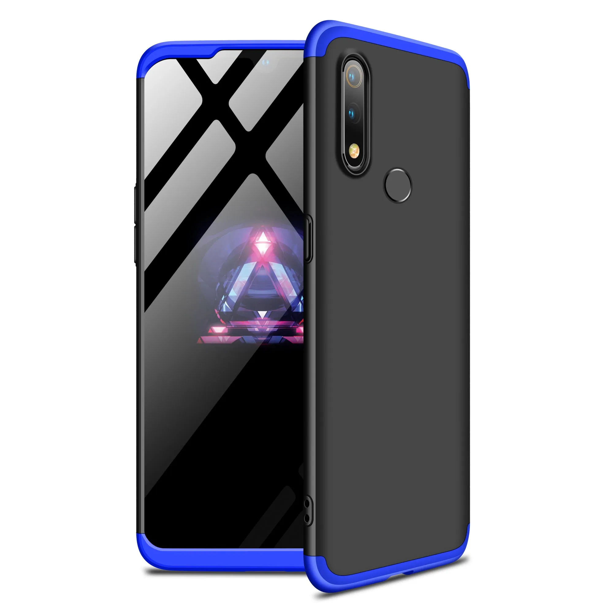 For Oppo Realme 3 pro Ultra Slim PC Back Cover Non-slip Shockproof 360 Degree Full Protective Case red