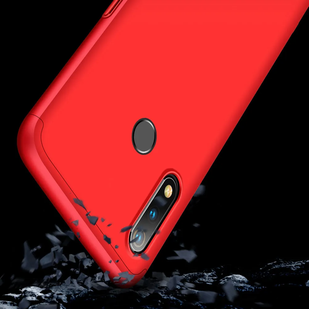 For Oppo Realme 3 pro Ultra Slim PC Back Cover Non-slip Shockproof 360 Degree Full Protective Case red