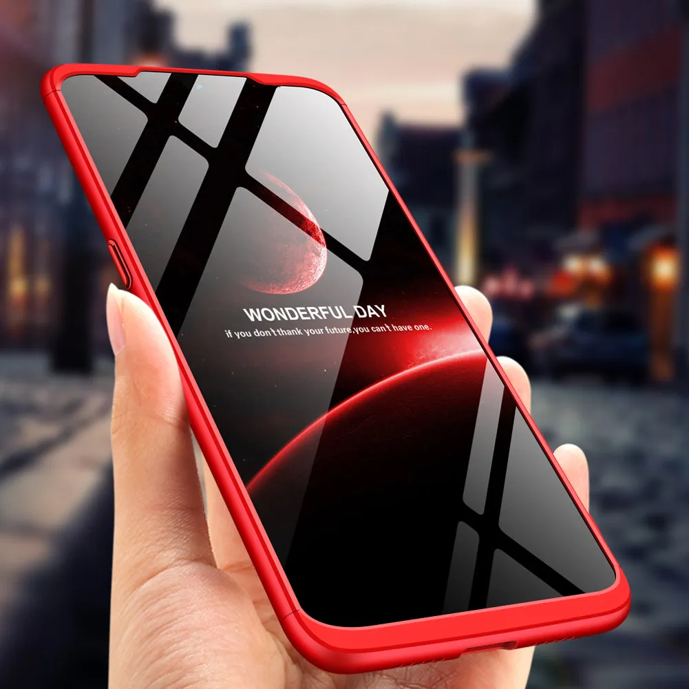 For Oppo Realme 3 pro Ultra Slim PC Back Cover Non-slip Shockproof 360 Degree Full Protective Case red