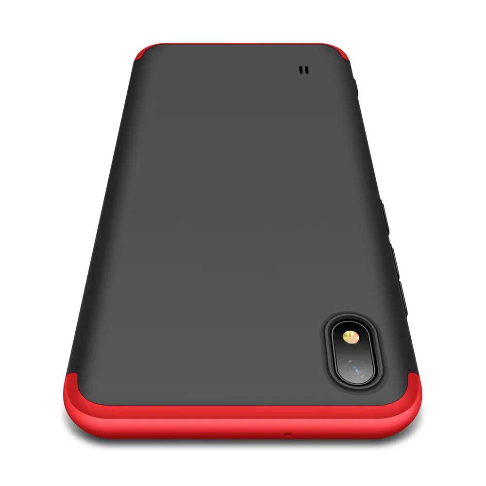 For Samsung A10 Ultra Slim PC Back Cover Non-slip Shockproof 360 Degree Full Protective Case black