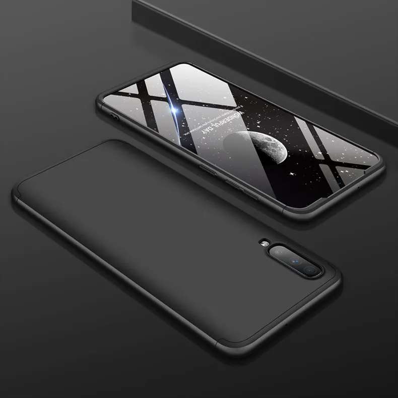 For Samsung A70 Ultra Slim PC Back Cover Non-slip Shockproof 360 Degree Full Protective Case black