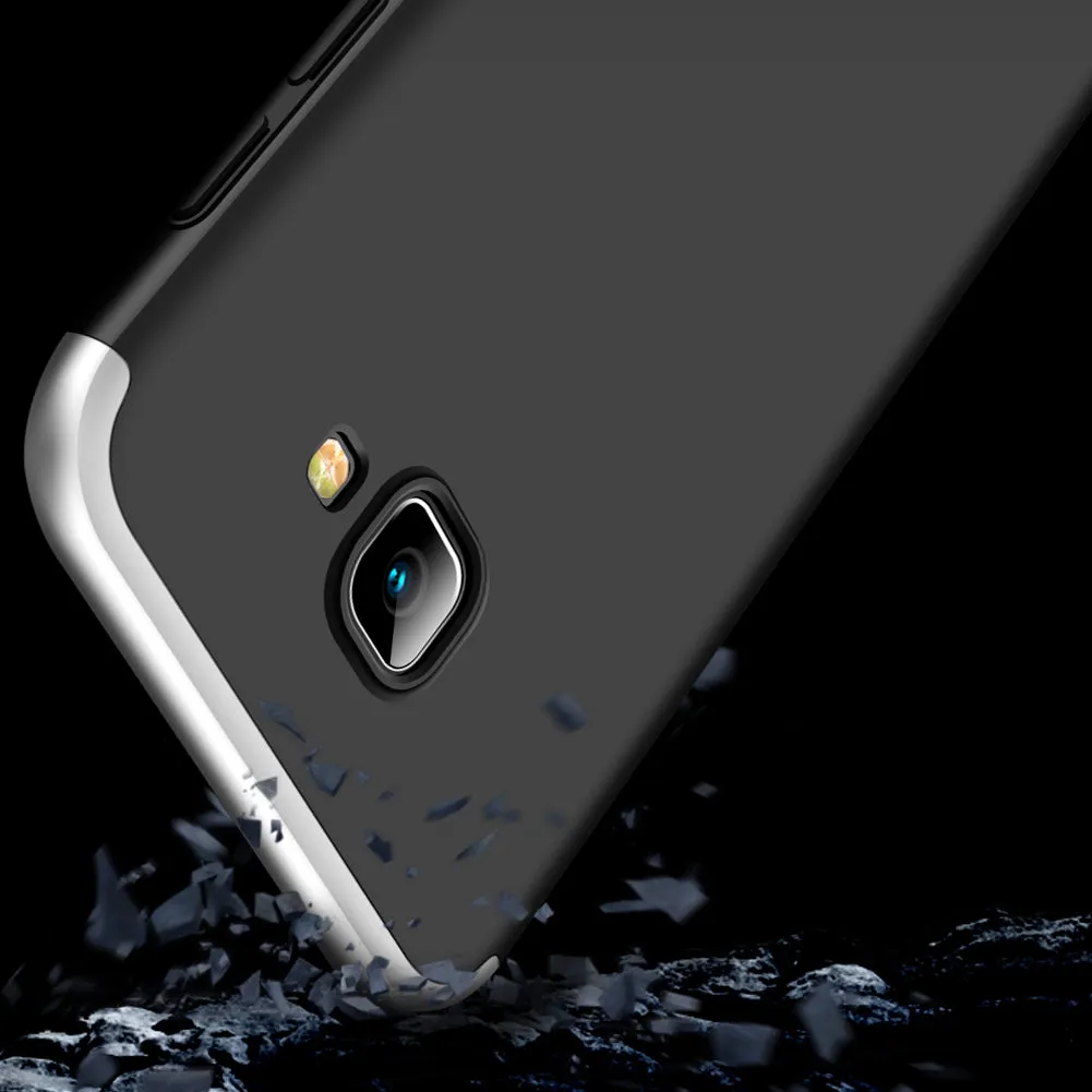 For Samsung J4 Plus/ J4 Prime 3 in 1 360 Degree Non-slip Shockproof Full Protective Case Blue black blue_Samsung J4 Plus/ J4 Prime