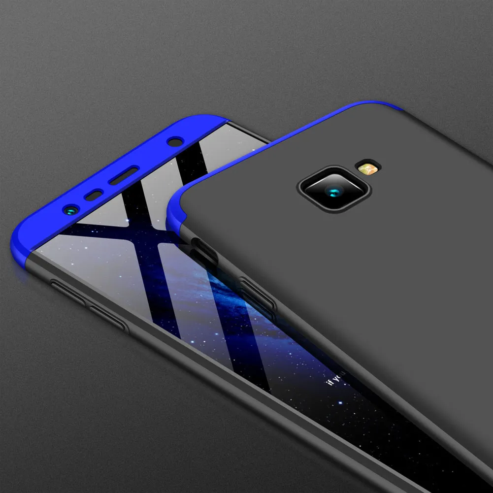 For Samsung J4 Plus/ J4 Prime 3 in 1 360 Degree Non-slip Shockproof Full Protective Case Blue black blue_Samsung J4 Plus/ J4 Prime
