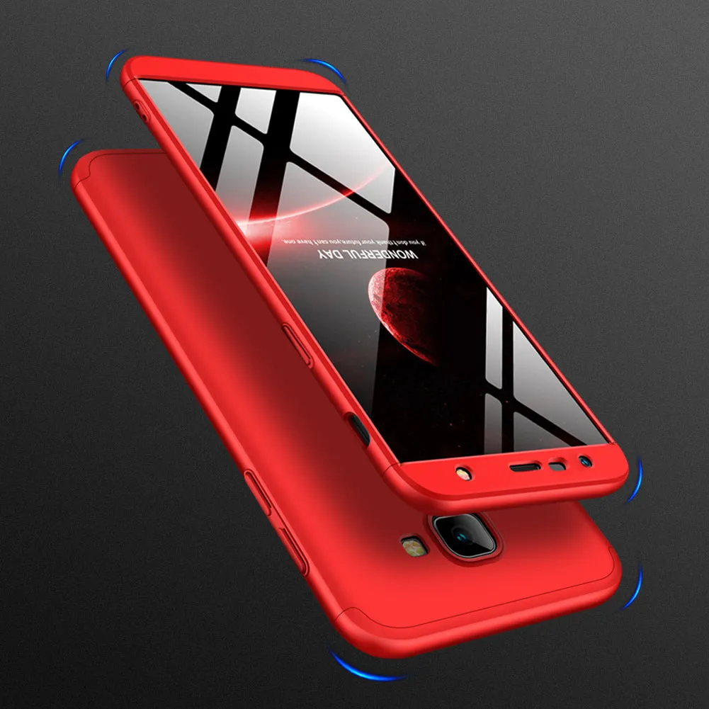 For Samsung J4 Plus/ J4 Prime 3 in 1 360 Degree Non-slip Shockproof Full Protective Case Gold_Samsung J4 Plus/ J4 Prime