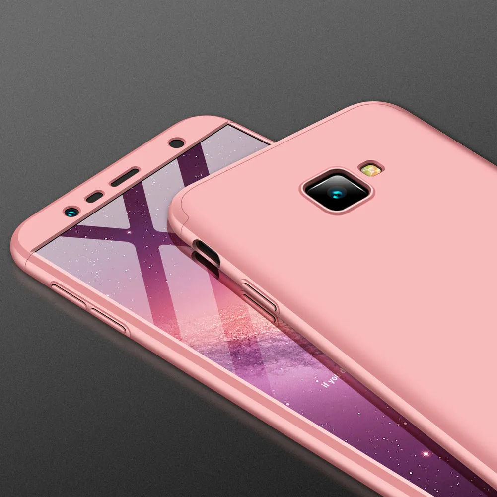 For Samsung J4 Plus/ J4 Prime 3 in 1 360 Degree Non-slip Shockproof Full Protective Case Gold_Samsung J4 Plus/ J4 Prime