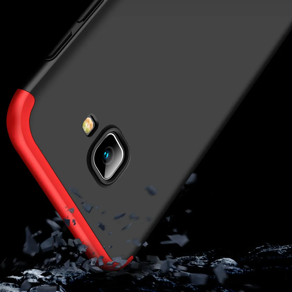 For Samsung J4 Plus/ J4 Prime 3 in 1 360 Degree Non-slip Shockproof Full Protective Case Gold_Samsung J4 Plus/ J4 Prime
