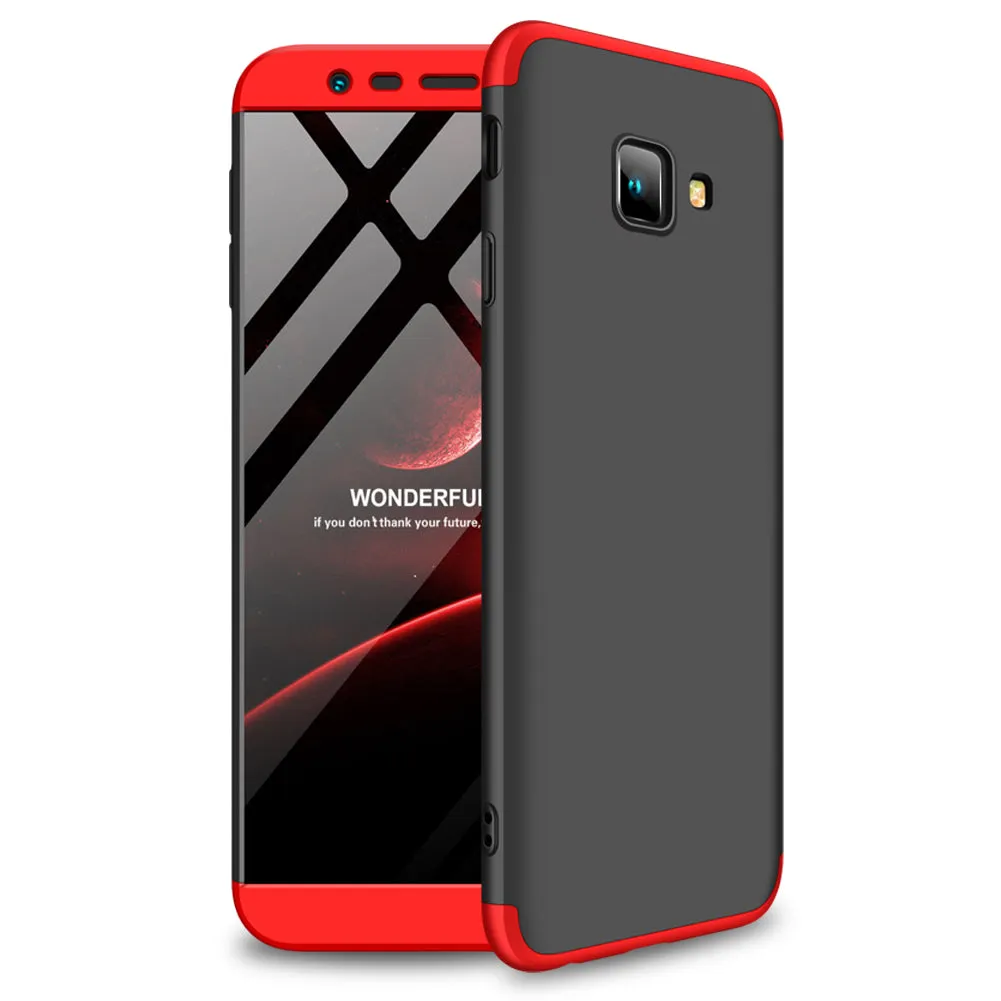 For Samsung J4 Plus/ J4 Prime 3 in 1 360 Degree Non-slip Shockproof Full Protective Case Red black red_Samsung J4 Plus/ J4 Prime