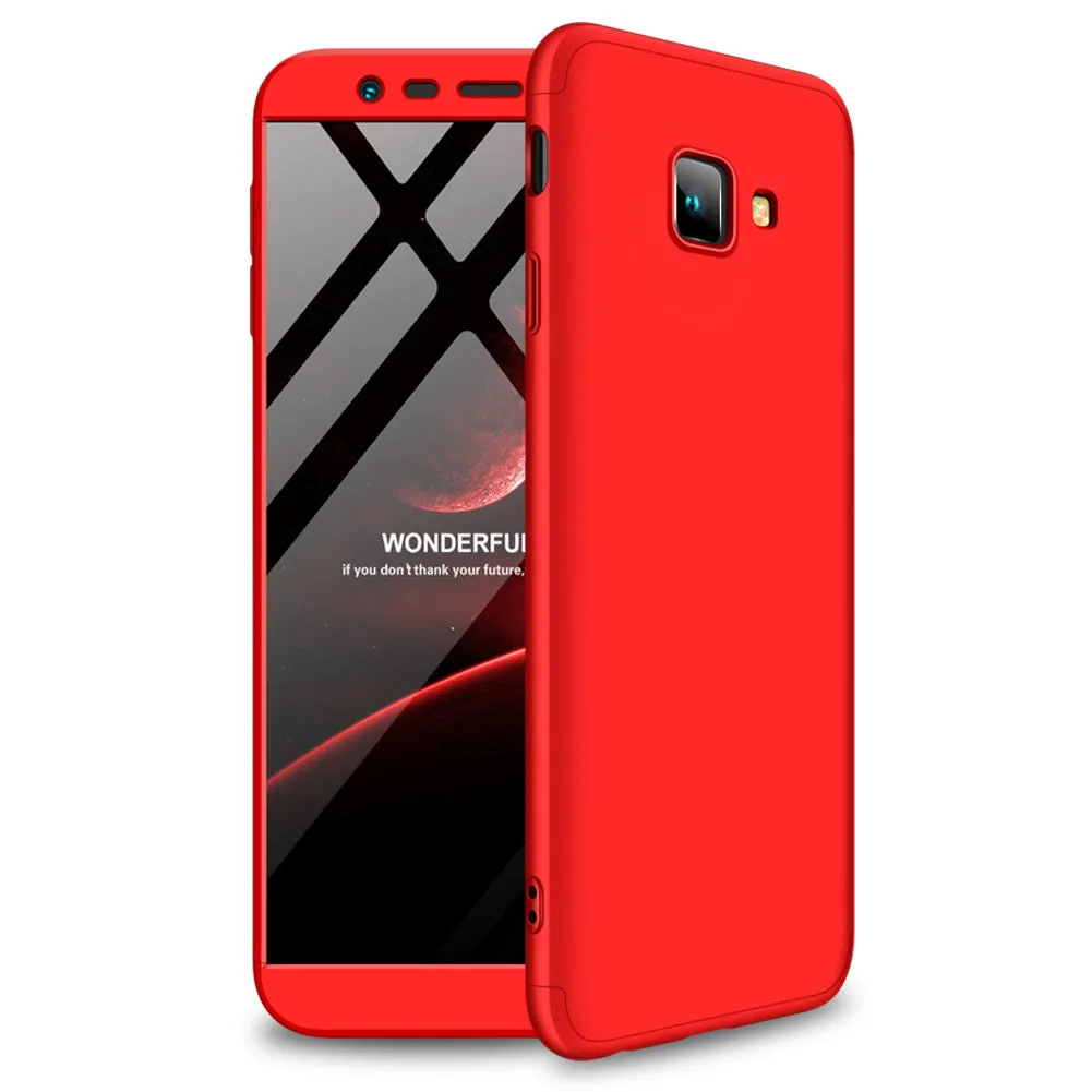 For Samsung J4 Plus/ J4 Prime 3 in 1 360 Degree Non-slip Shockproof Full Protective Case red_Samsung J4 Plus/ J4 Prime