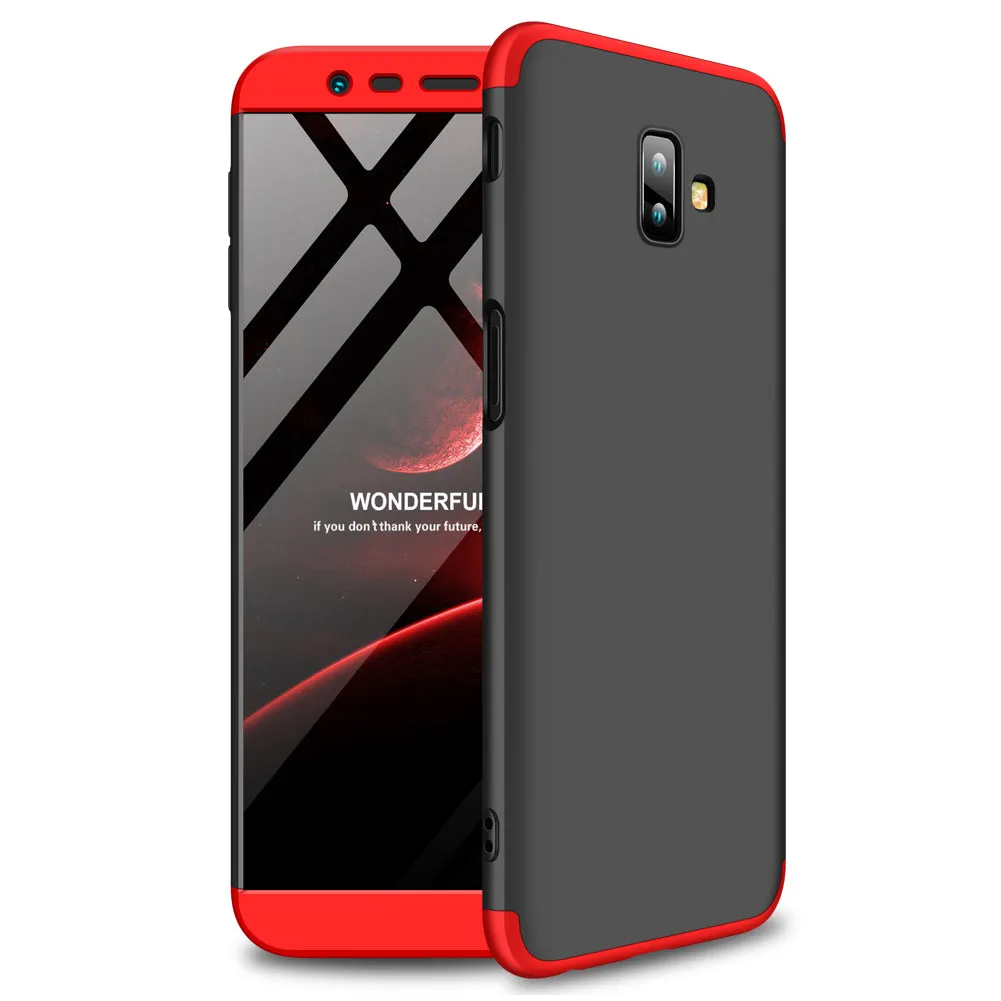 For Samsung J6 Plus/ J6 Prime 3 in 1 360 Degree Non-slip Shockproof Full Protective Case Blue black blue_Samsung J6 Plus/ J6 Prime
