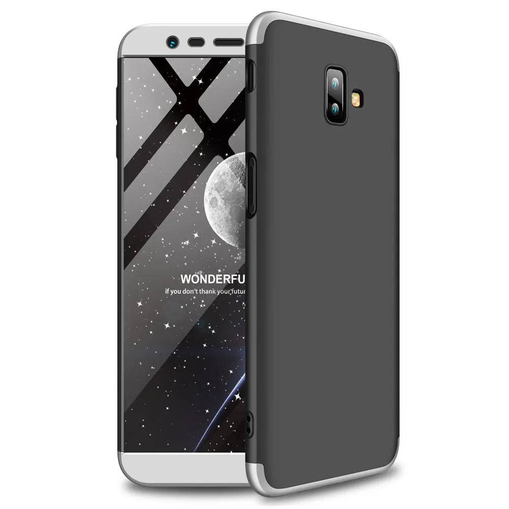 For Samsung J6 Plus/ J6 Prime 3 in 1 360 Degree Non-slip Shockproof Full Protective Case Blue black blue_Samsung J6 Plus/ J6 Prime