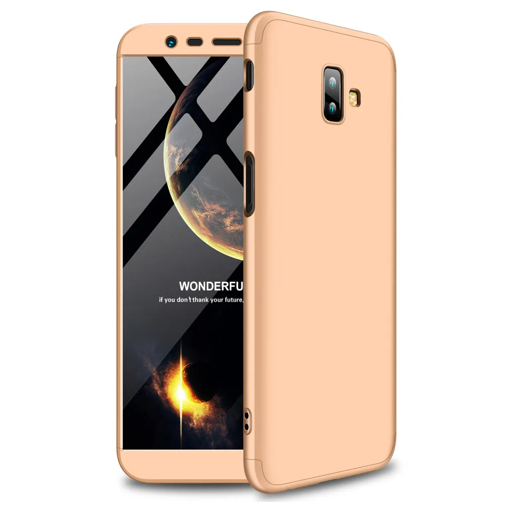 For Samsung J6 Plus/ J6 Prime 3 in 1 360 Degree Non-slip Shockproof Full Protective Case Blue black blue_Samsung J6 Plus/ J6 Prime