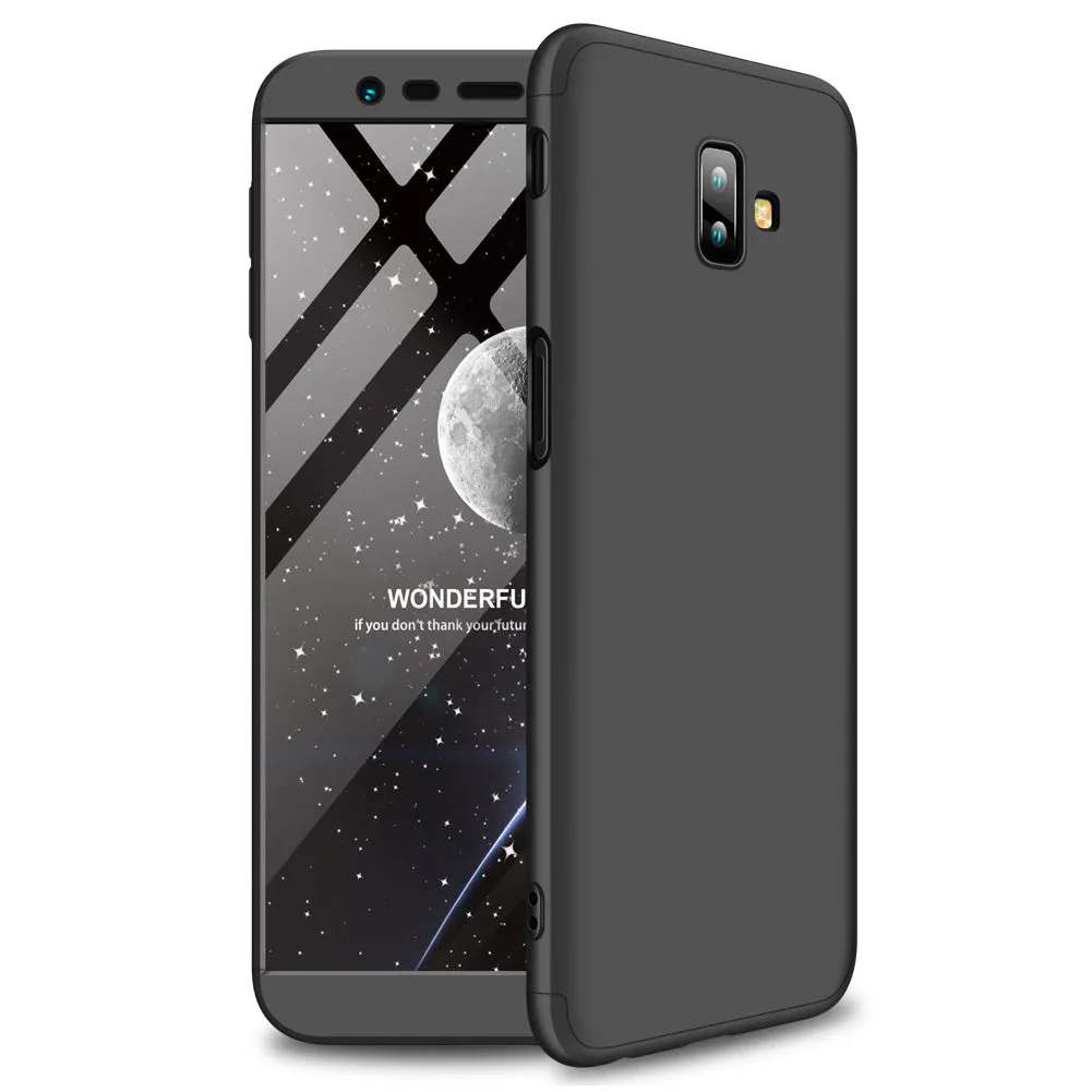 For Samsung J6 Plus/ J6 Prime 3 in 1 360 Degree Non-slip Shockproof Full Protective Case Blue black blue_Samsung J6 Plus/ J6 Prime