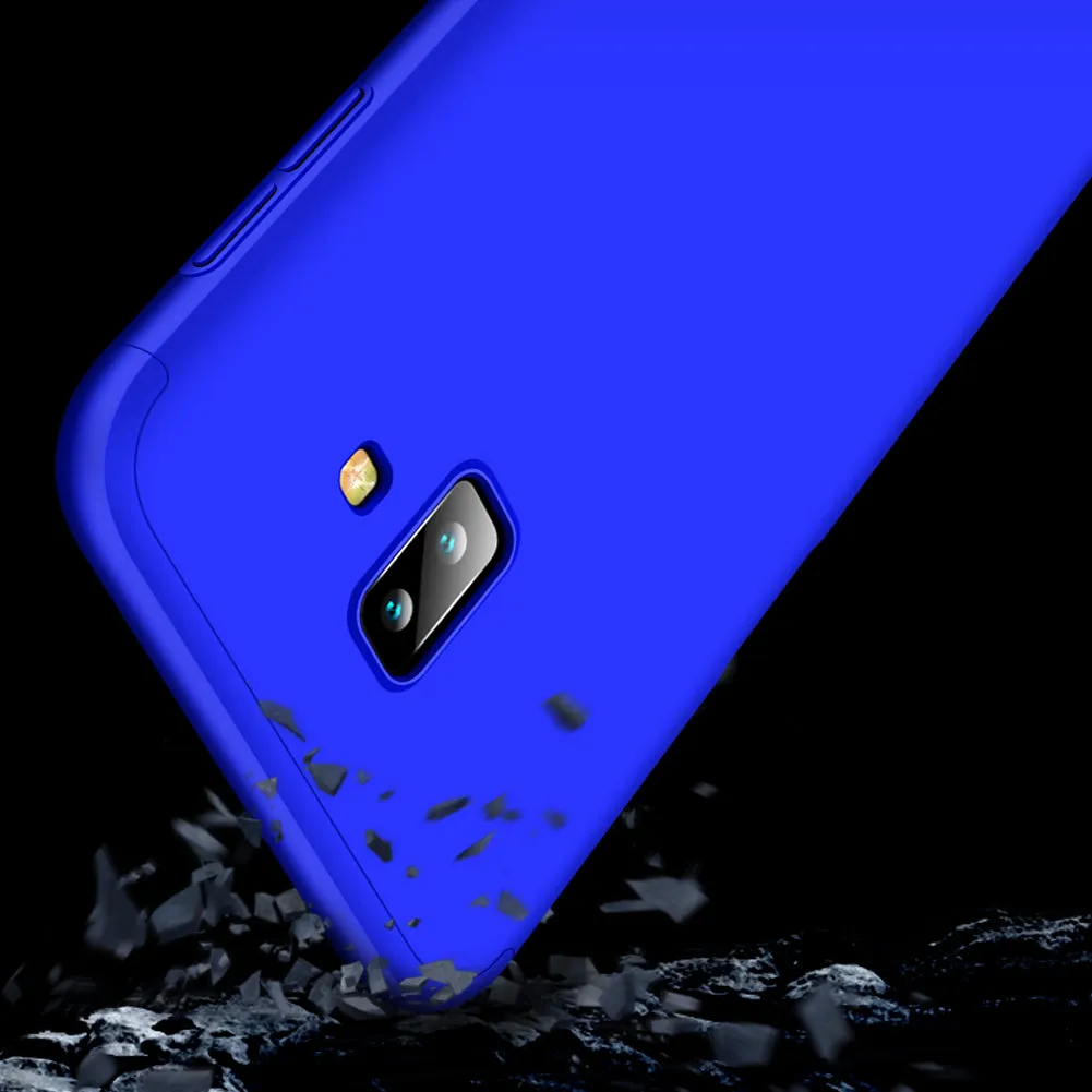 For Samsung J6 Plus/ J6 Prime 3 in 1 360 Degree Non-slip Shockproof Full Protective Case Gold_Samsung J6 Plus/ J6 Prime
