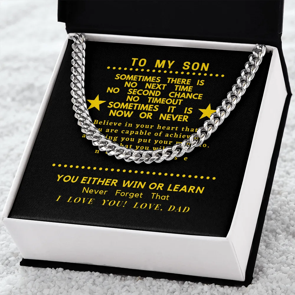 For Son, Believe in yourself From Dad-Chain Link Necklace