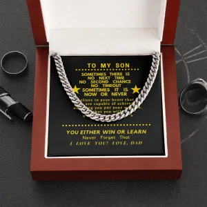 For Son, Believe in yourself From Dad-Chain Link Necklace