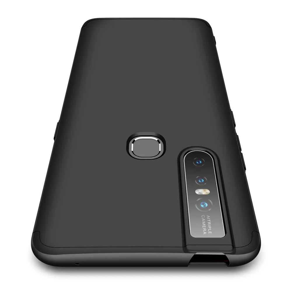 For VIVO S1/V15 Ultra Slim PC Back Cover Non-slip Shockproof 360 Degree Full Protective Case Blue black blue