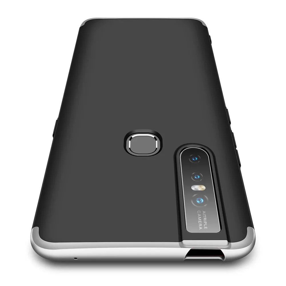 For VIVO S1/V15 Ultra Slim PC Back Cover Non-slip Shockproof 360 Degree Full Protective Case Blue black blue
