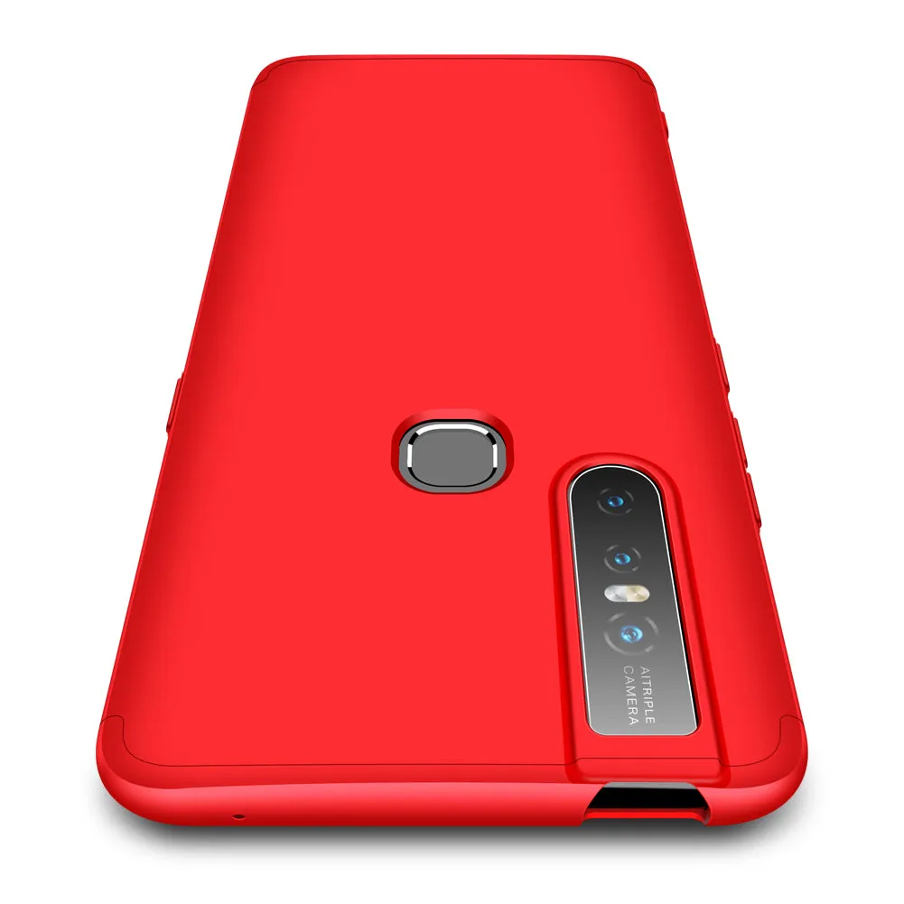 For VIVO S1/V15 Ultra Slim PC Back Cover Non-slip Shockproof 360 Degree Full Protective Case Blue black blue